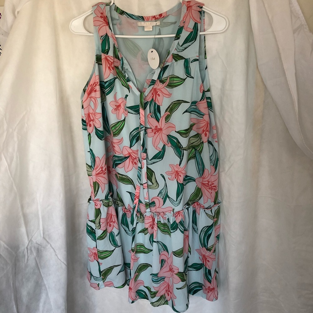 C&E blue floral dress